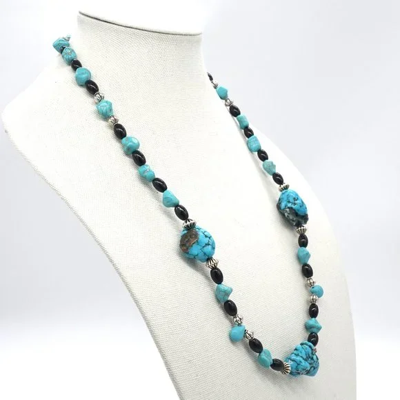 🎉Hostess Pick🎉 Necklace with Genuine Turquoise nougats  and beads. - Picture 4 of 6